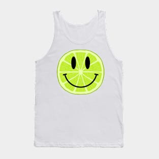 Smiley face lime Tank Top